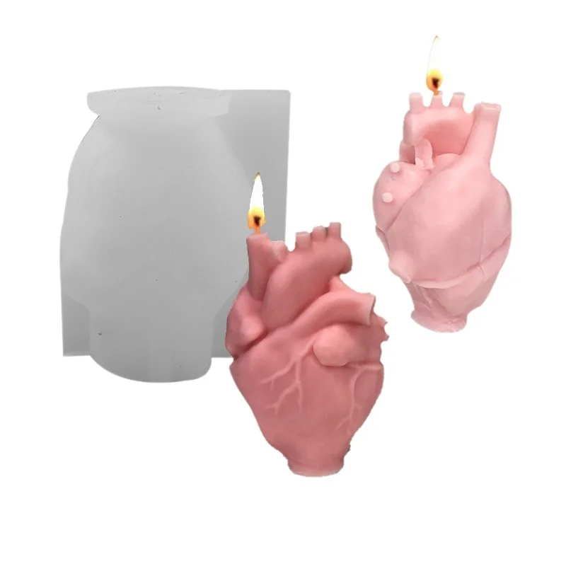 Candle Making Kit - DIY بها بنفسك قلب الإنسان سيليكون
