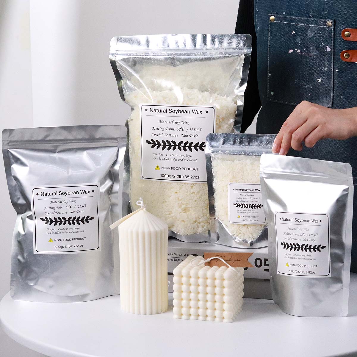 100/250/500/1000 جرام شمع الصو - مراجعة Candle Making Kit وسعره